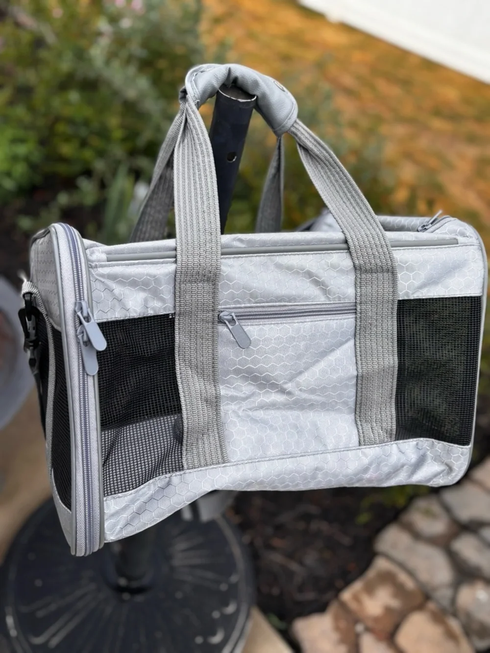 Sherpa Gray Small Pet Carrier ( dogs or cats up to 16 lbs) NWT